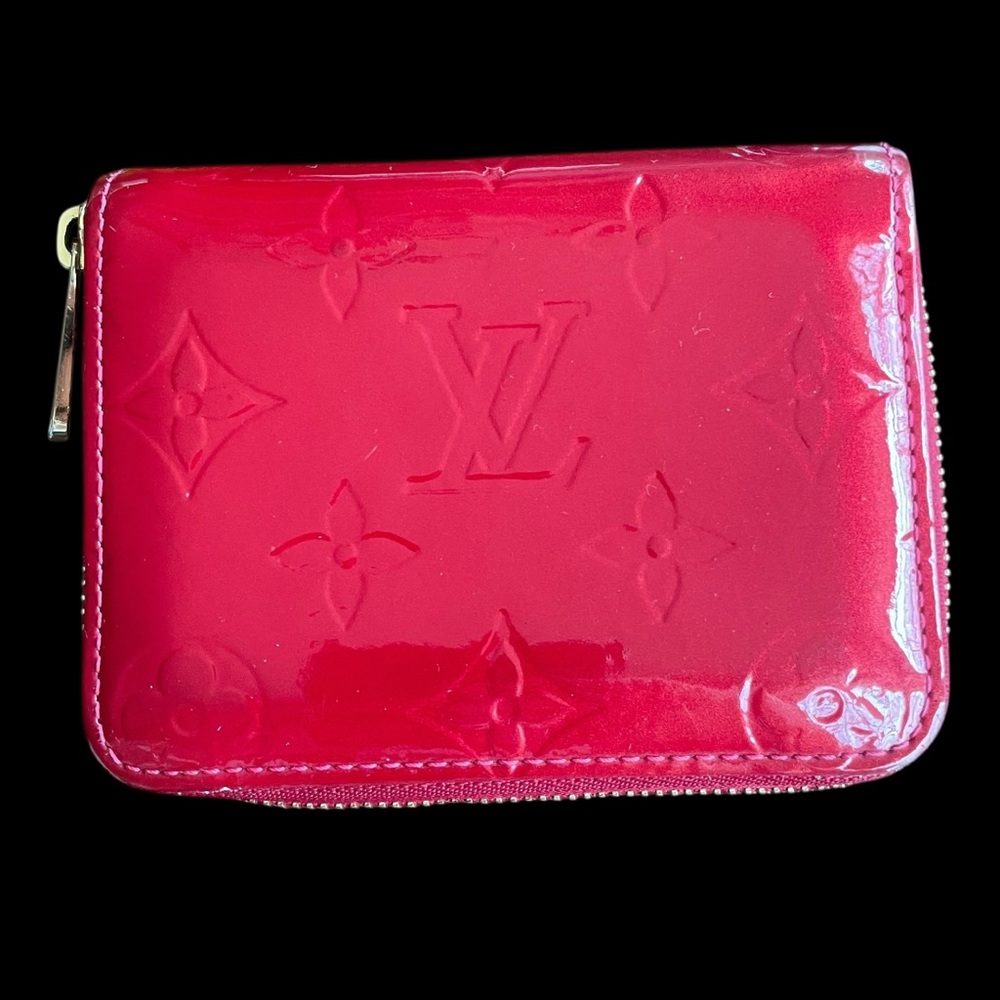 Louis Vuitton Vernis Zippy Coin Purse Pomme D’Amour Red Wallet - Picture 3 of 16